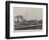 The Scaffold Accident at Edinburgh, the Wreckage at Waverley Station-null-Framed Giclee Print