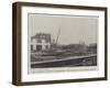 The Scaffold Accident at Edinburgh, the Wreckage at Waverley Station-null-Framed Giclee Print