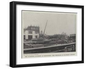 The Scaffold Accident at Edinburgh, the Wreckage at Waverley Station-null-Framed Giclee Print