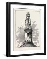 The Scaffolding and Observatory on St. Paul's in 1848 London-null-Framed Giclee Print