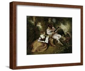 The Scale of Love, 1715-1718-Jean Antoine Watteau-Framed Art Print