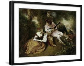 The Scale of Love, 1715-1718-Jean Antoine Watteau-Framed Art Print