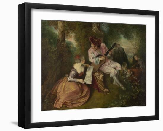 The Scale of Love (La Gamme D'Amou), 1715-1716-Jean Antoine Watteau-Framed Giclee Print