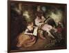 The Scale of Love-Jean Antoine Watteau-Framed Art Print