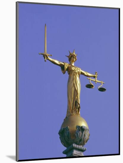 The Scales of Justice Above the Old Bailey Law Courts, Inns of Court, London, England, UK-Walter Rawlings-Mounted Photographic Print