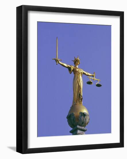 The Scales of Justice Above the Old Bailey Law Courts, Inns of Court, London, England, UK-Walter Rawlings-Framed Photographic Print