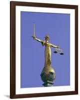 The Scales of Justice Above the Old Bailey Law Courts, Inns of Court, London, England, UK-Walter Rawlings-Framed Photographic Print