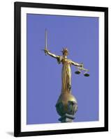 The Scales of Justice Above the Old Bailey Law Courts, Inns of Court, London, England, UK-Walter Rawlings-Framed Photographic Print