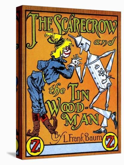 The Scarecrow and the Tin Wood-Man-John R. Neil-Stretched Canvas