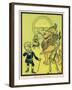 The Scarecrow, the Tin Woodman and the Lion Acquire Heart, Brains and Courage-null-Framed Art Print