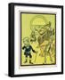 The Scarecrow, the Tin Woodman and the Lion Acquire Heart, Brains and Courage-null-Framed Art Print