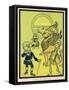 The Scarecrow, the Tin Woodman and the Lion Acquire Heart, Brains and Courage-null-Framed Stretched Canvas