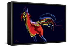 The Scared Rooster-Rabi Khan-Framed Stretched Canvas
