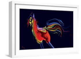 The Scared Rooster-Rabi Khan-Framed Art Print