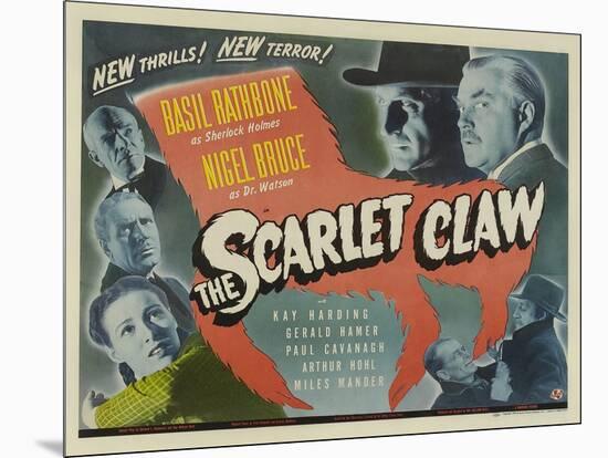 The Scarlet Claw, UK Movie Poster, 1944-null-Mounted Art Print