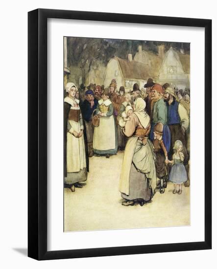 The Scarlet Letter, a Romance by Nathaniel Hawthorme-Hugh Thomson-Framed Giclee Print