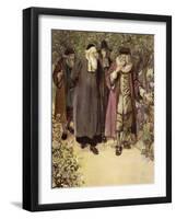 The Scarlet Letter, a Romance by Nathaniel Hawthorme-Hugh Thomson-Framed Giclee Print