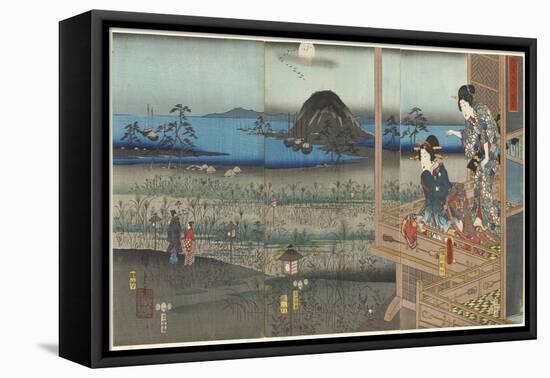 The Scene of Akashi, April 1853-Utagawa Kunisada-Framed Stretched Canvas