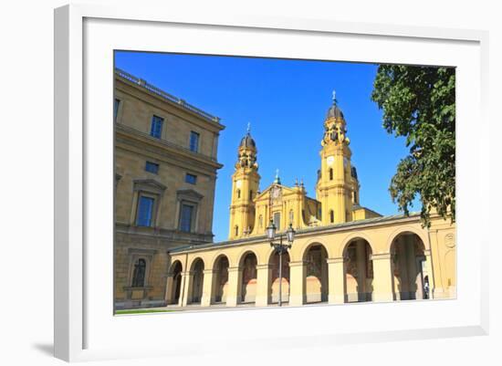 The Scenery at the Residenz and Odeonsplatz in Munich-Gary718-Framed Photographic Print
