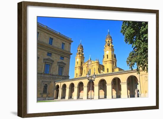 The Scenery at the Residenz and Odeonsplatz in Munich-Gary718-Framed Photographic Print
