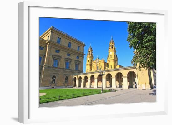 The Scenery at the Residenz and Odeonsplatz in Munich-Gary718-Framed Photographic Print