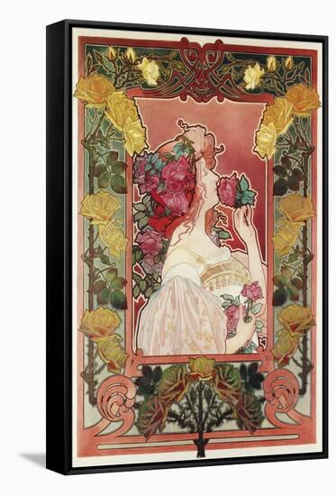 The Scent of a Rose, C.1890-Privat Livemont-Framed Stretched Canvas