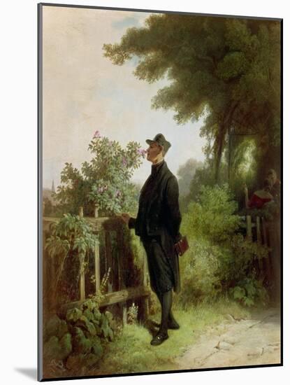 The Scent of Roses, about 1845/46-Carl Spitzweg-Mounted Giclee Print