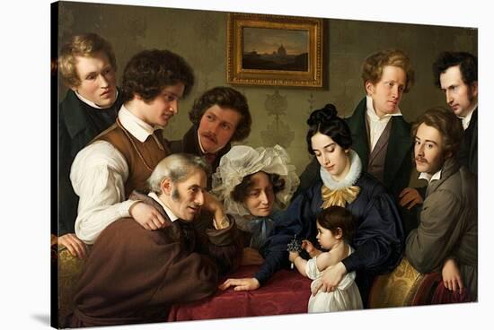 The Schadow Circle (The Bendemann Family and their Friend)-Eduard Bendemann-Stretched Canvas