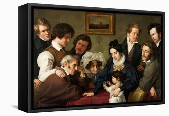 The Schadow Circle (The Bendemann Family and their Friend)-Eduard Bendemann-Framed Stretched Canvas