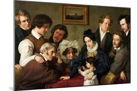 The Schadow Circle (The Bendemann Family and their Friend)-Eduard Bendemann-Mounted Giclee Print