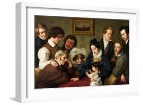 The Schadow Circle (The Bendemann Family and their Friend)-Eduard Bendemann-Framed Giclee Print