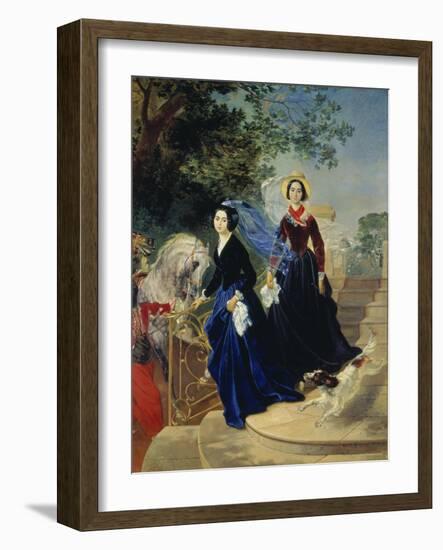 The Schischmarjov-Sisters, 1839-Karl Brüllow-Framed Giclee Print