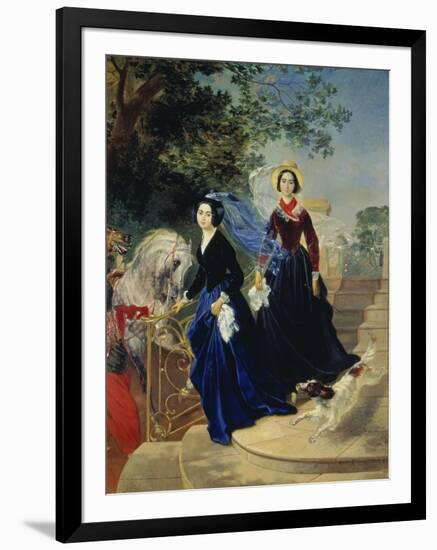 The Schischmarjov-Sisters, 1839-Karl Brüllow-Framed Giclee Print