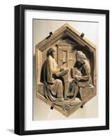 The Scholar Priscian, Teaching Two Students, 1437-Luca Della Robbia-Framed Giclee Print
