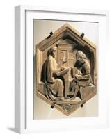 The Scholar Priscian, Teaching Two Students, 1437-Luca Della Robbia-Framed Giclee Print