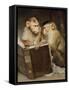 The Scholars, 19Th Century (Painting)-Gabriel Max-Framed Stretched Canvas