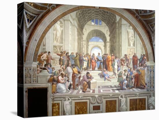 The School of Athens, 1509-1511-Raphael-Stretched Canvas