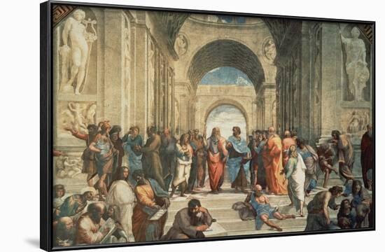 The School of Athens, c.1511 (detail)-Raphael-Framed Art Print