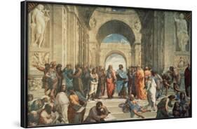 The School of Athens, c.1511 (detail)-Raphael-Framed Art Print