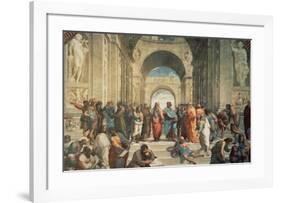 The School of Athens, c.1511 (detail)-Raphael-Framed Art Print