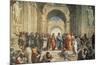 The School of Athens, c.1511 (detail)-Raphael-Mounted Art Print