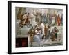 The School of Athens, Detail from the Left Hand Side Showing Pythagoras-Raphael-Framed Giclee Print