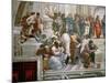 The School of Athens, Detail from the Left Hand Side Showing Pythagoras-Raphael-Mounted Giclee Print