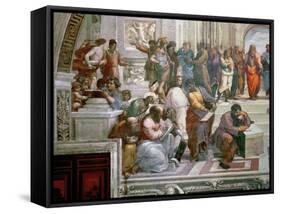 The School of Athens, Detail from the Left Hand Side Showing Pythagoras-Raphael-Framed Stretched Canvas