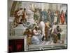 The School of Athens, Detail from the Left Hand Side Showing Pythagoras-Raphael-Mounted Premium Giclee Print