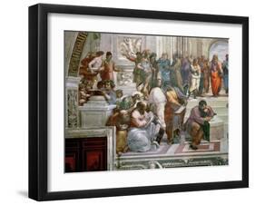 The School of Athens, Detail from the Left Hand Side Showing Pythagoras-Raphael-Framed Giclee Print