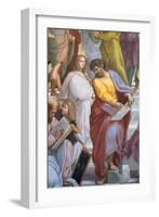 The School of Athens, Detail of Parmenides, Scala Della Segnatura, 1510-11 (Fresco)-Raphael (1483-1520)-Framed Giclee Print