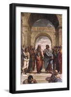 The School of Athens, Detail of Plato and Aristotle, 1508-1511-Raphael-Framed Giclee Print