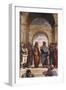 The School of Athens, Detail of Plato and Aristotle, 1508-1511-Raphael-Framed Giclee Print