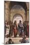 The School of Athens, Detail of Plato and Aristotle, 1508-1511-Raphael-Mounted Giclee Print